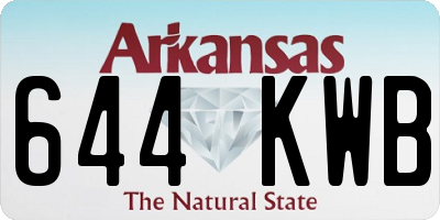 AR license plate 644KWB