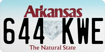 AR license plate 644KWE