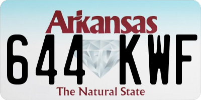 AR license plate 644KWF