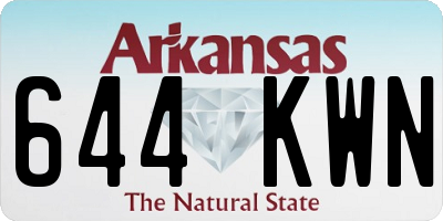 AR license plate 644KWN