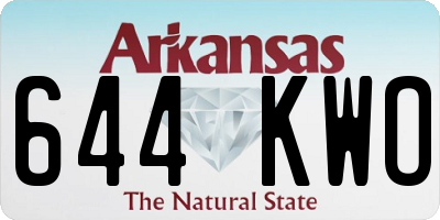 AR license plate 644KWO