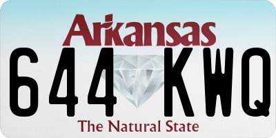 AR license plate 644KWQ