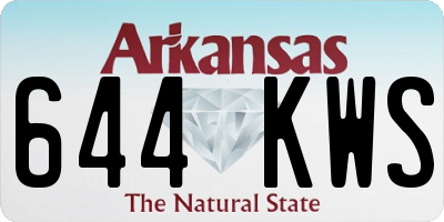 AR license plate 644KWS