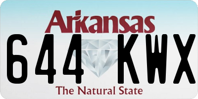 AR license plate 644KWX