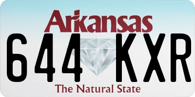 AR license plate 644KXR