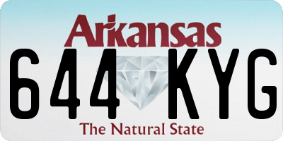 AR license plate 644KYG