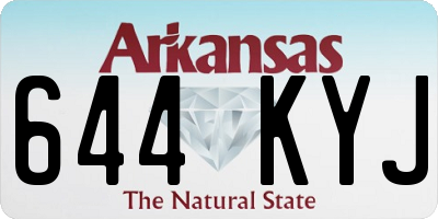 AR license plate 644KYJ