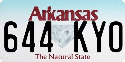 AR license plate 644KYO