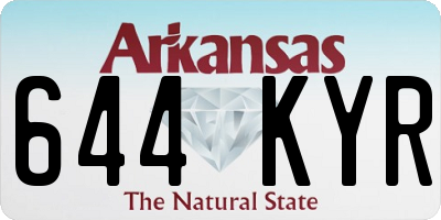 AR license plate 644KYR