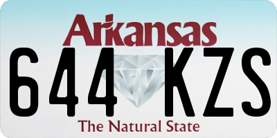 AR license plate 644KZS