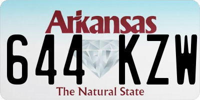 AR license plate 644KZW