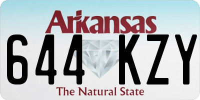 AR license plate 644KZY