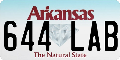 AR license plate 644LAB