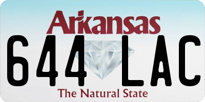 AR license plate 644LAC