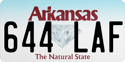 AR license plate 644LAF