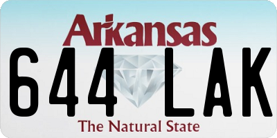 AR license plate 644LAK
