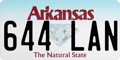 AR license plate 644LAN