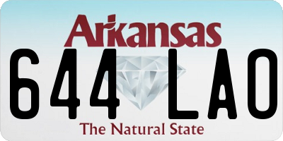 AR license plate 644LAO