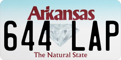 AR license plate 644LAP