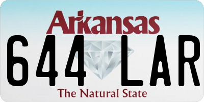 AR license plate 644LAR