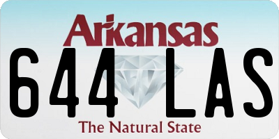 AR license plate 644LAS