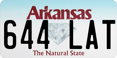 AR license plate 644LAT