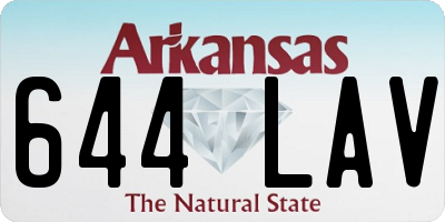 AR license plate 644LAV