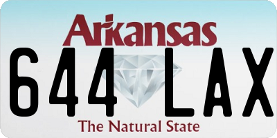 AR license plate 644LAX