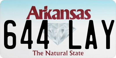 AR license plate 644LAY
