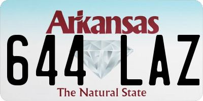 AR license plate 644LAZ