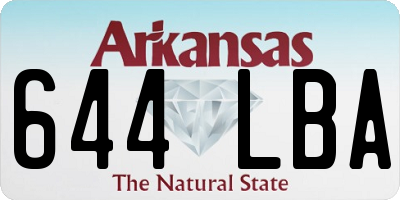 AR license plate 644LBA