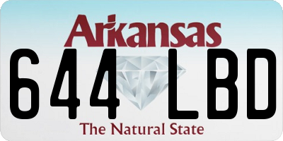 AR license plate 644LBD