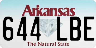 AR license plate 644LBE