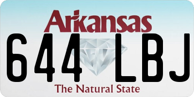 AR license plate 644LBJ