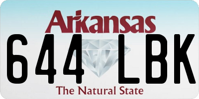 AR license plate 644LBK