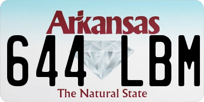 AR license plate 644LBM