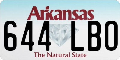 AR license plate 644LBO