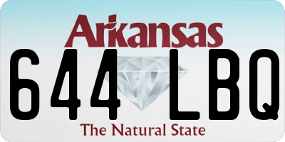 AR license plate 644LBQ