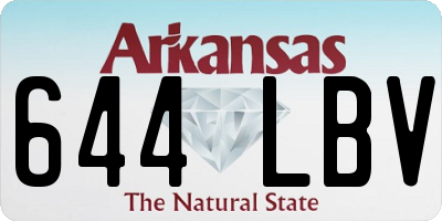 AR license plate 644LBV