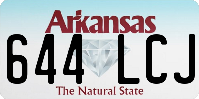 AR license plate 644LCJ
