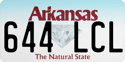 AR license plate 644LCL