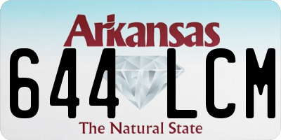 AR license plate 644LCM