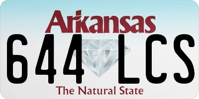 AR license plate 644LCS