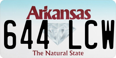 AR license plate 644LCW