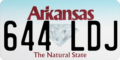 AR license plate 644LDJ