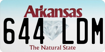 AR license plate 644LDM