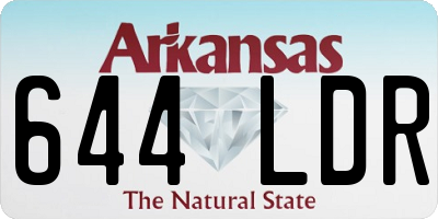AR license plate 644LDR