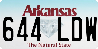 AR license plate 644LDW