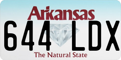 AR license plate 644LDX
