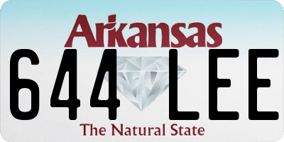 AR license plate 644LEE